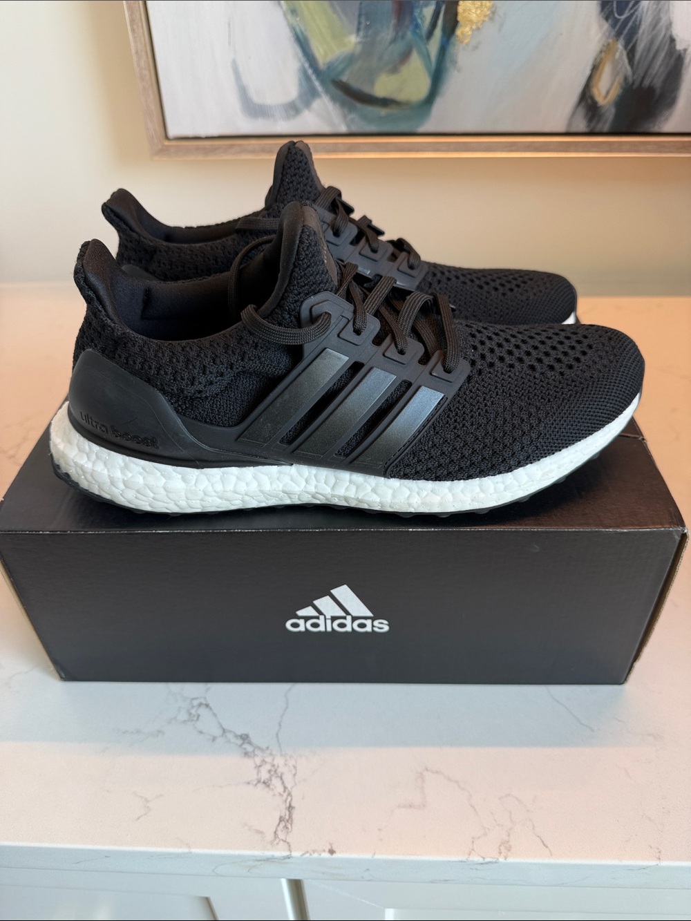 adidas Women’s  UltraBoost Running Shoes - Black/White